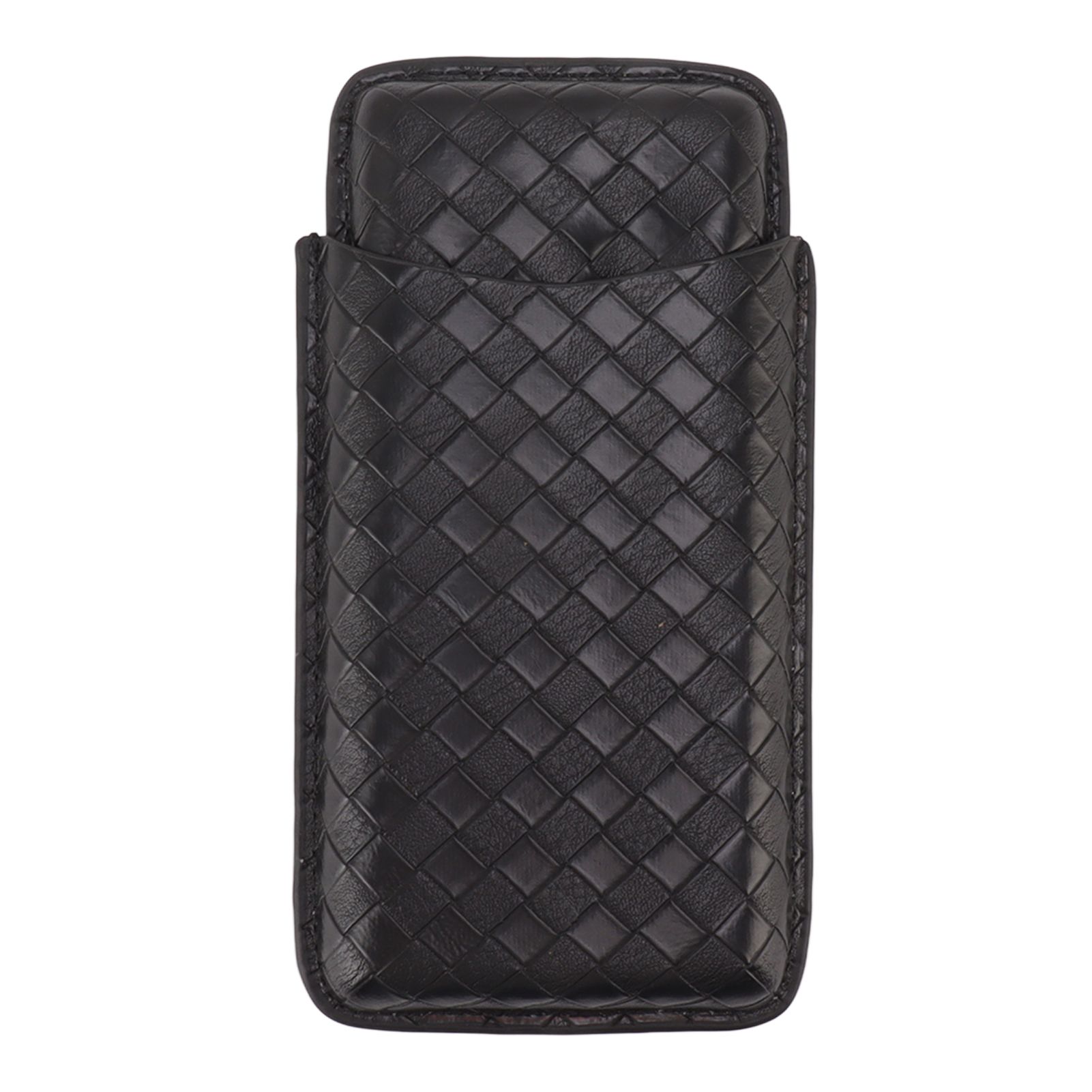 3 Sticks Portable Cigar Case Leather Cigar Humidors Travel Moisturizer Cigar Case for Men Gifts Black — image 2