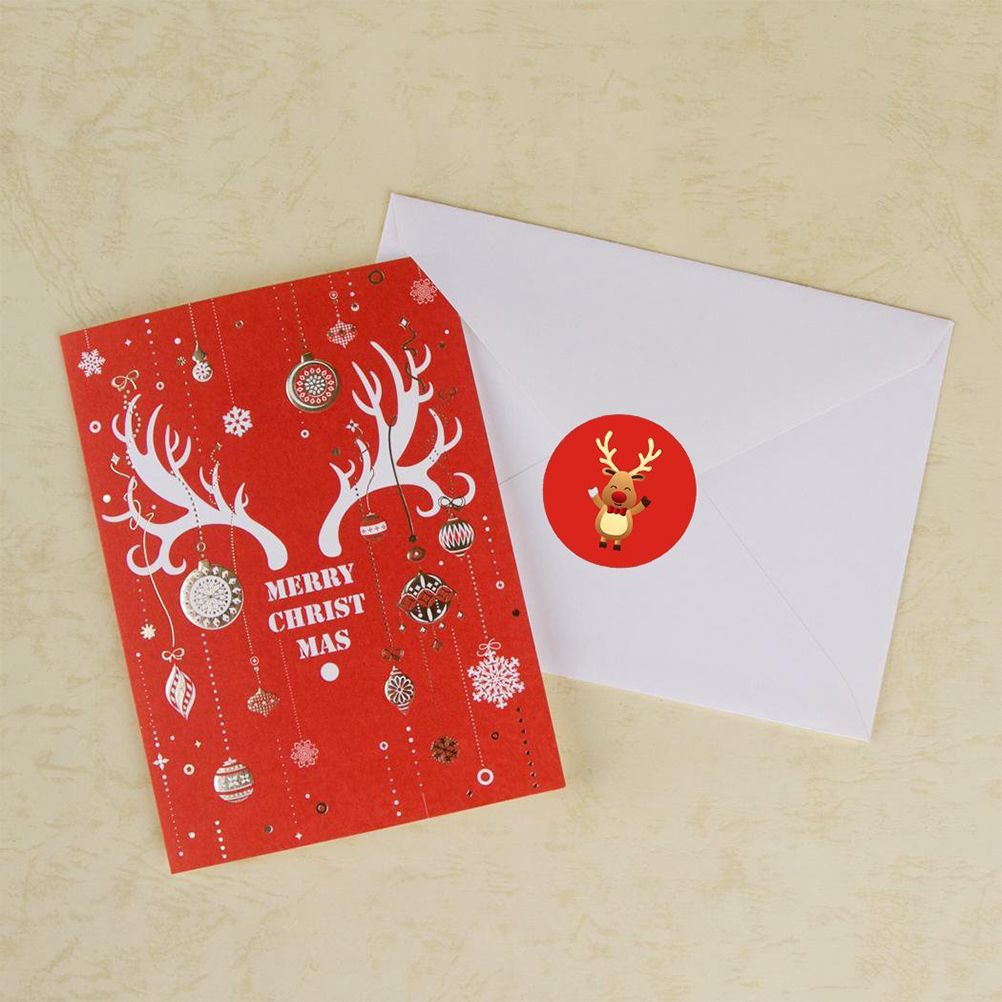 500Pcs Christmas Stickers DIY Cake Biscuit Sealing Labels Gift Box Adhesive Stickers โ image 6