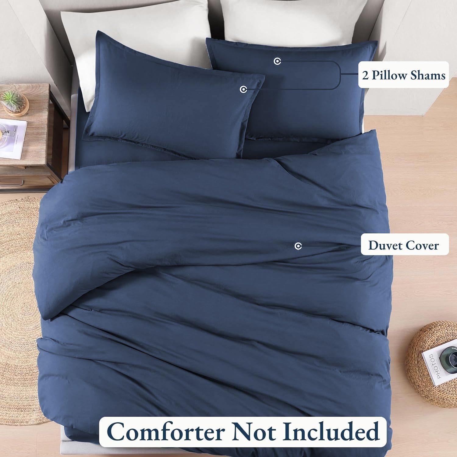 Hotel Soft Microfiber Duvet Cover Set-2000TC Quilt Cover Set & Pillowcases -1 Donna Cover Zipper Closure & 1 x Pillowcases-Breathable Bedding - Wrinkle, Fade — image 4