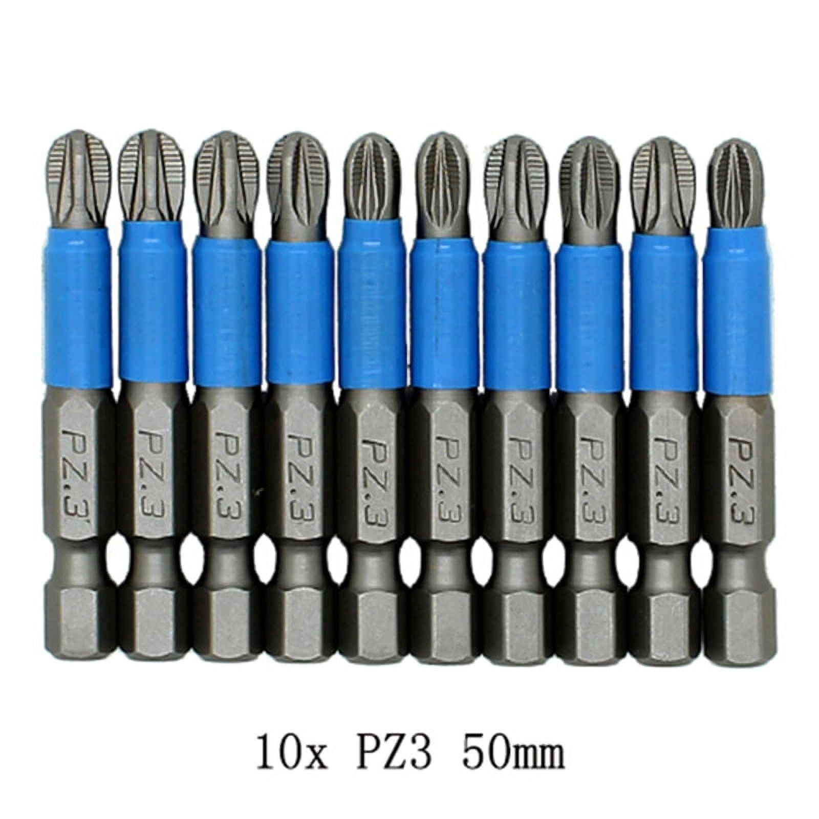 10Pcs Magnetic Anti Skid Electric Screwdriver Bits Alloy Steel 50Mm Cross Screw Driver Tools Set Ph1 Ph2 Ph3 Pz1 Pz2 Pz3 Pz1 Smile Home Pz3 — image 4