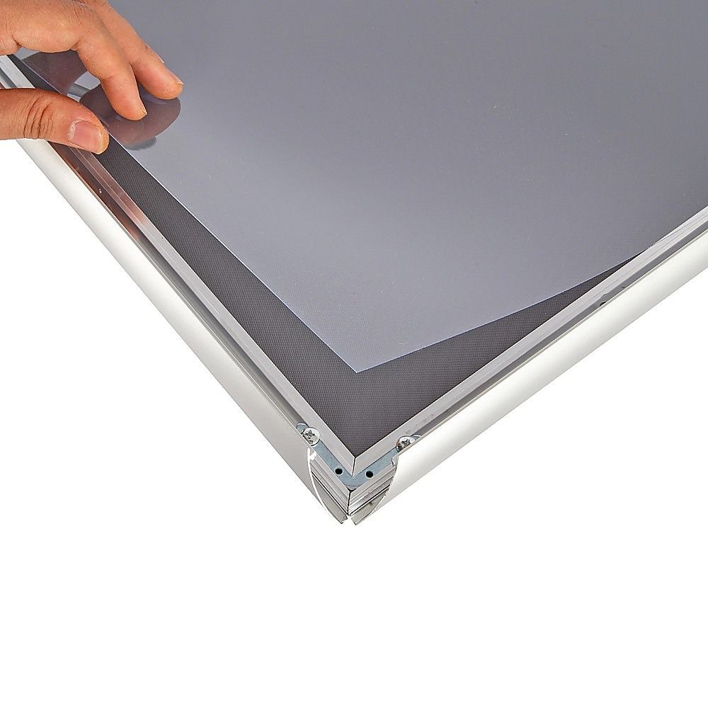 A0 2pc Aluminium Snap Poster Frame Wall Mount Sign Holder Silver — image 6