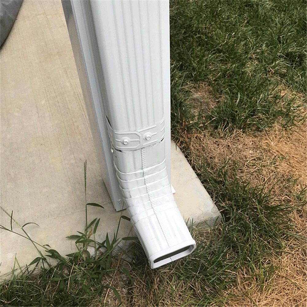 Downspout Safety Cap | 3"x4" Downspout Cover | Covers Sharp Edges, Protects Kids & Pets | 2 Pack White — image 4