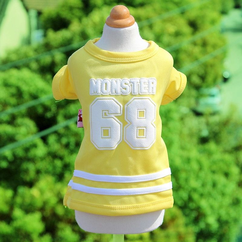 Pet T Shirt Cotton Little Monster Yellow