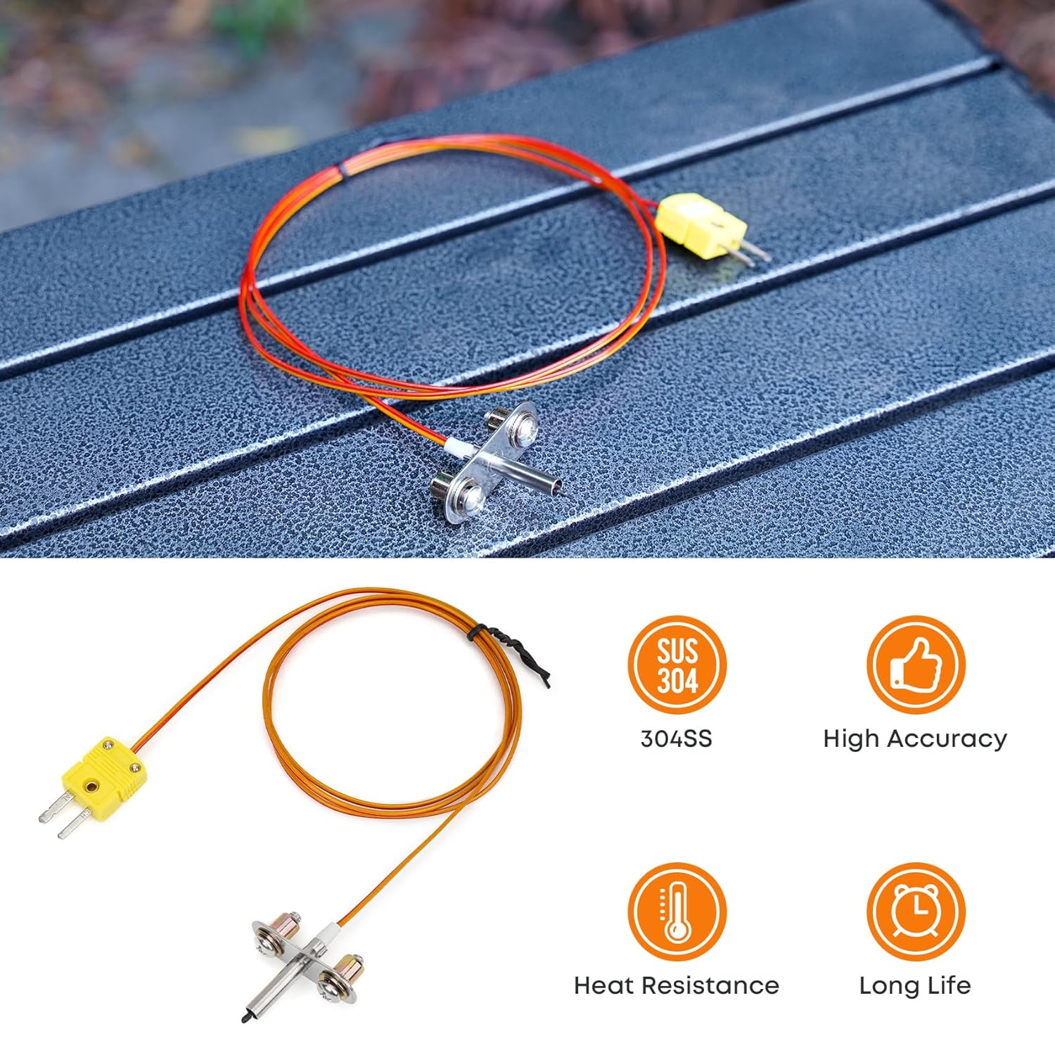 RTD Probe Replacement for Traeger Ironwood 650/885, Pro Series 575/780, Upgraded Thermocouple Probe Kit for #KIT0422 — image 5