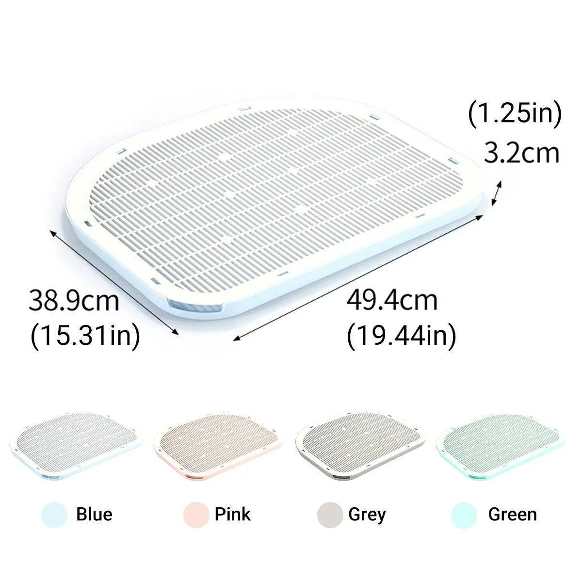 Anti Spill Cat Litter Mat Double Layer Pet Toilet Mat for Litter Box - Pink — image 4