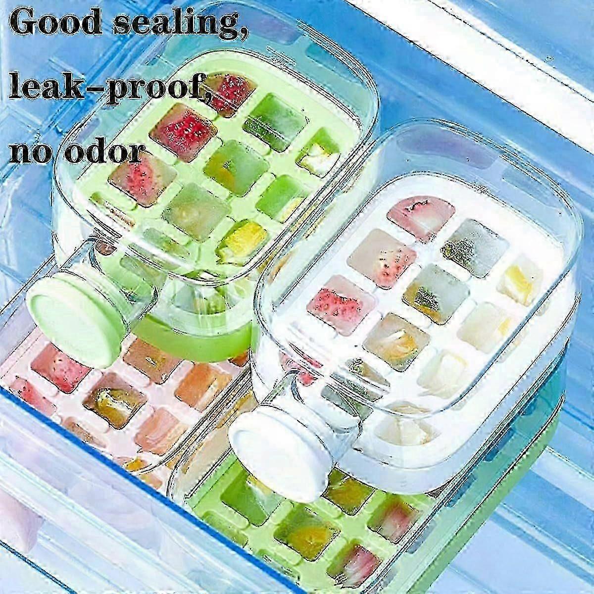 2-in-1 Ice Cube Tray Water Bottle with Straw Easy Release Freezer Bottle — image 4