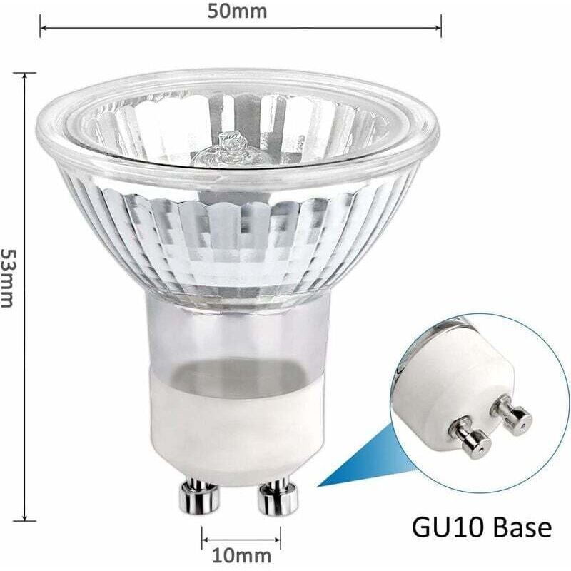 Halogen Bulb Gu10 35W 230V, 380Lm Warm White 2700K, Dimmable Halogen Spot Bulb, For Cabinet Light, Display Lights, Pack — image 4