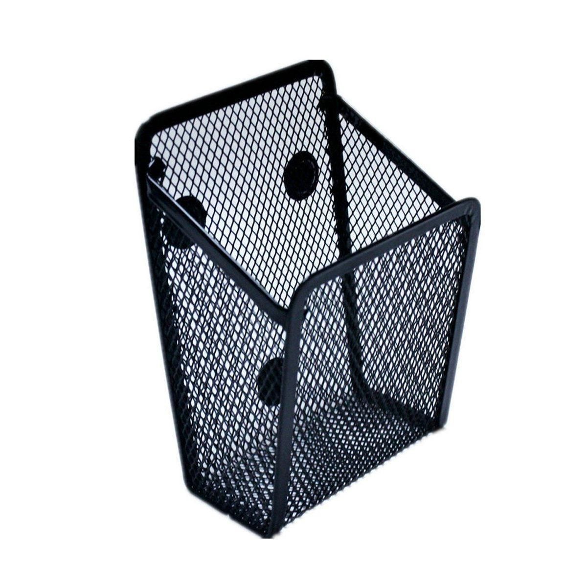 Metal Iron Mesh Pen Holder Magnetic Square Office Desk Storage Organizer Box โ image 2