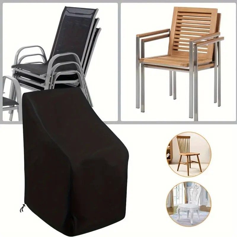 Heavy Duty Oxford Outdoor Furniture Protector Set - Waterproof & Dustproof Round Dining Table(185x110cm) and Lounge Chair Cover(64x64x70x120cm) Bundle β image 4