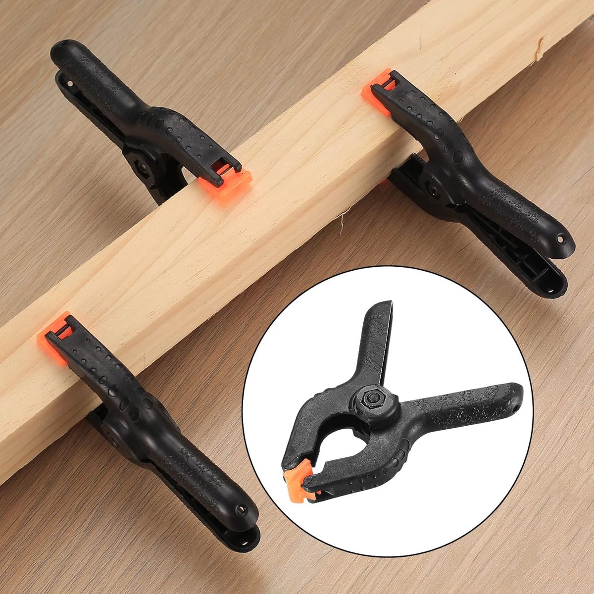 20 Pieces Tarpaulin Clamps - Spring Clamps - 2 inch Clamps - Clamp for Woodworking and Photo Studio - Market Clamp - Extra Strong - Tarpaulin Clamps - Black — image 4
