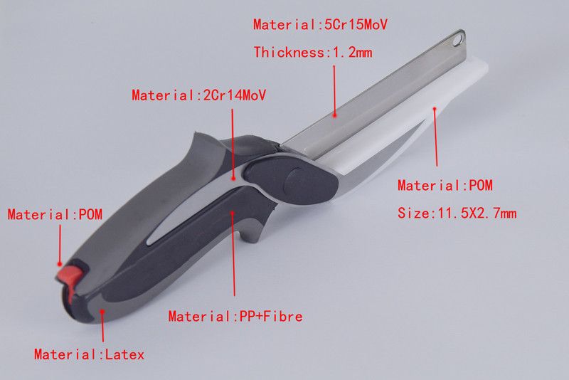 Food Cutter Salad Scissors, Quick Vegetable Slicer with Cutting Board, Multi Functional and Detachable Food Cutter Choppers — image 3