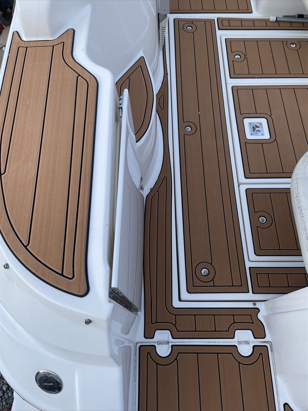 2000 Cruiser Yachts 3075 Express Swim Platform Cockpit Pad Boat EVA Teak Floor SeaDek MarineMat Gatorstep Style Self Adhesive — image 3
