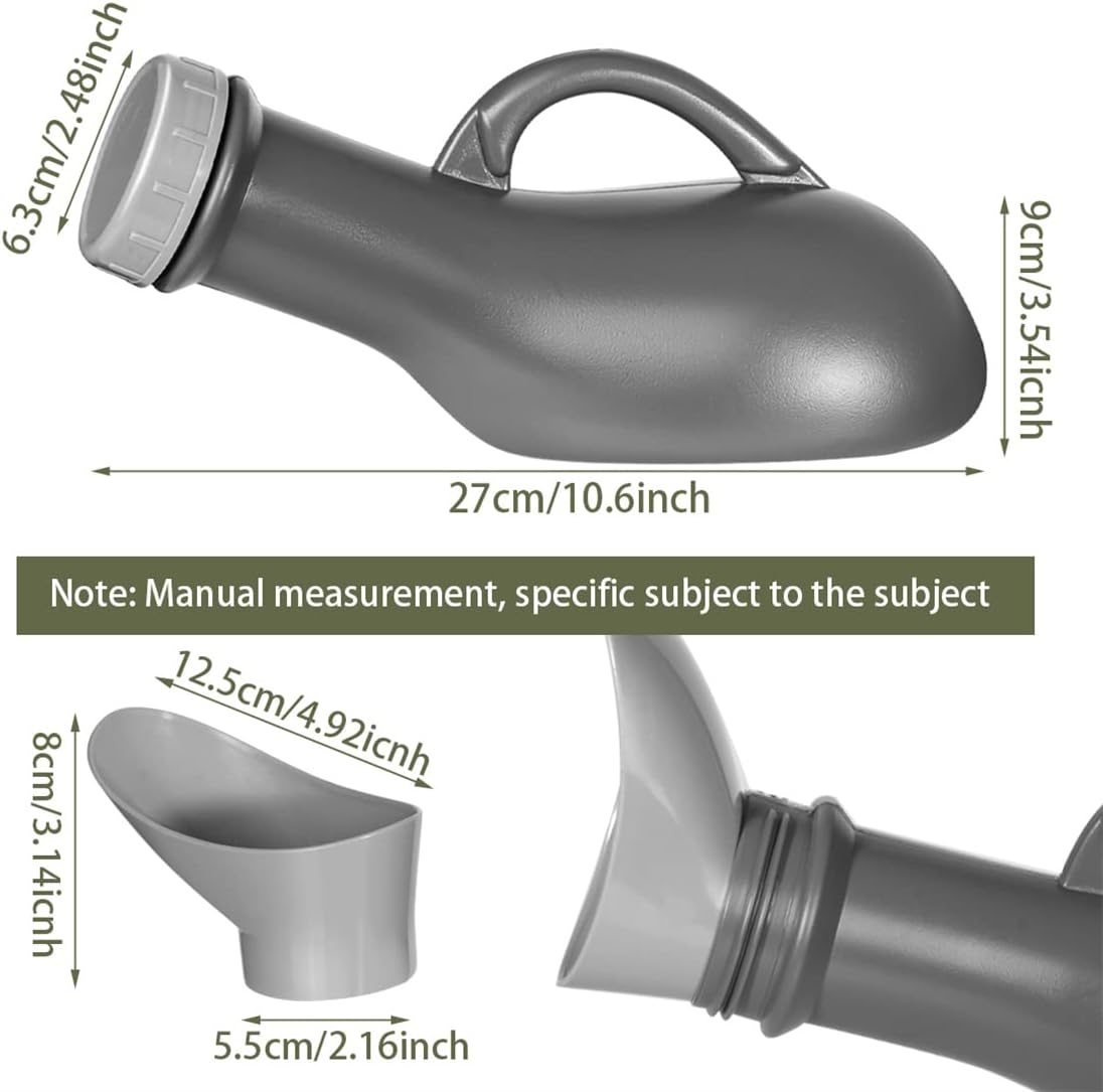 Urinal Bottle Unisex Urinals Portable Urine Bottle with Screw Lid 1000ml Plastic Pee Bottles Emergency Toilet for Women Men โ image 5