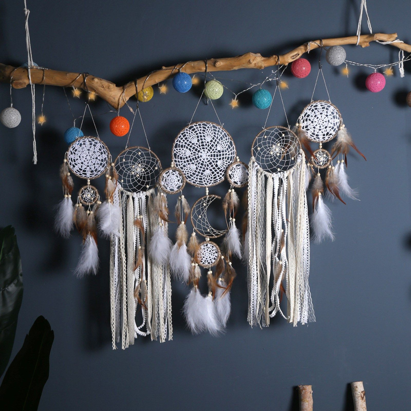 Bedside Dream Catcher Moon and Star Wall Decoration Hanging Decor​ — image 5