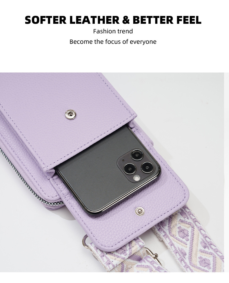 Red Women's Multi-Functional Crossbody Phone Bag with Detachable Coin Purse, PU Leather Shoulder Bag with Credit Card Slots, Stylish Minimalist Design for โ image 3