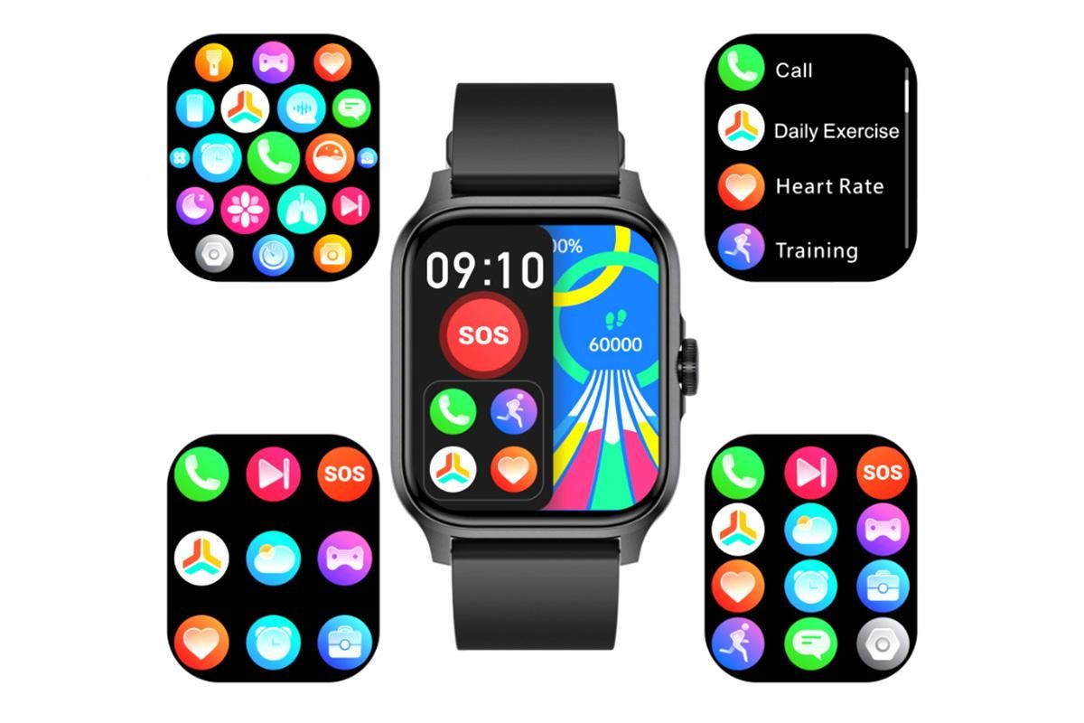 1.85inch HD Fitness Tracker Smart Watches for Men Women Compatible with Android iOS — image 2