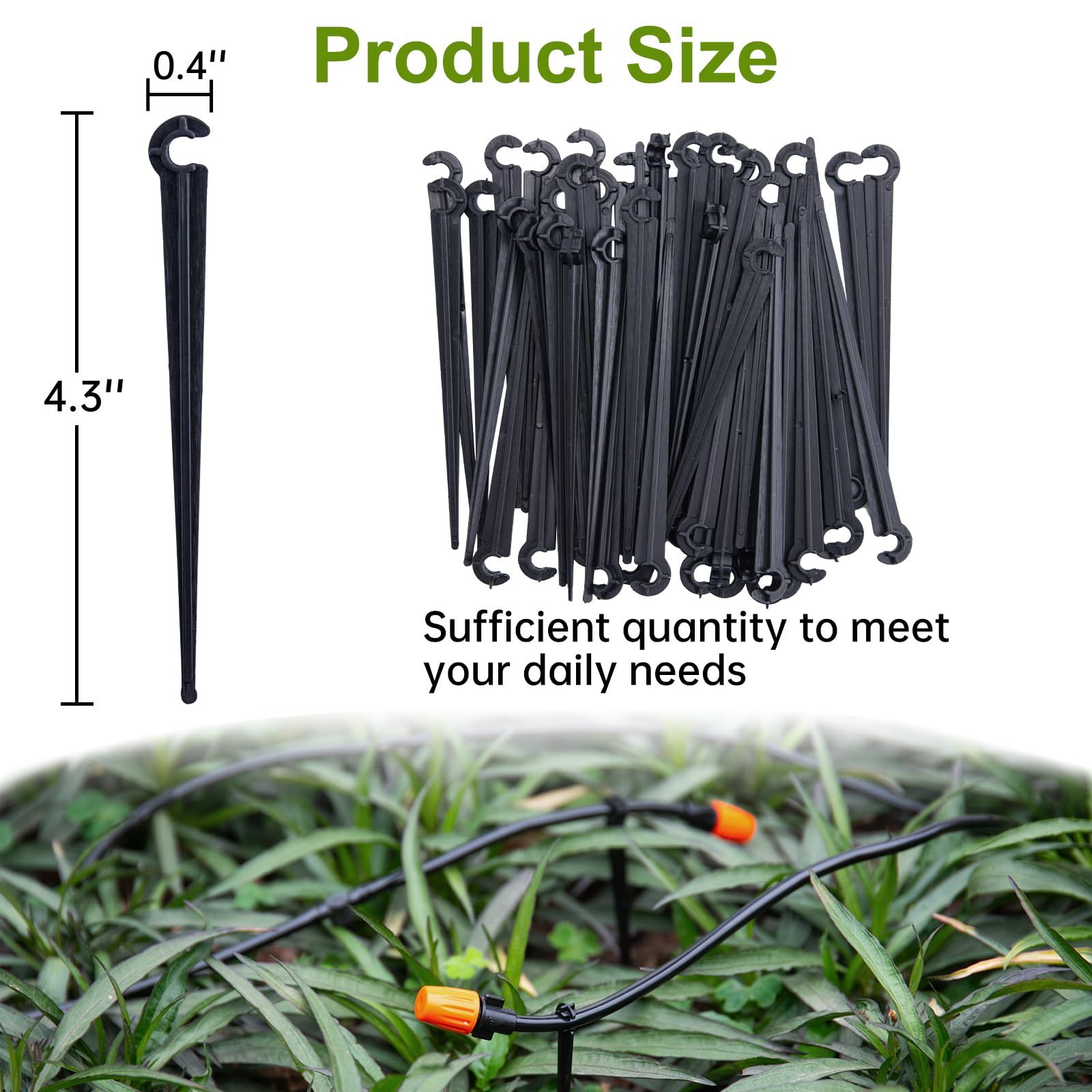 50 Pcs Drip Irrigation Stakes Universal Drip Tubing Hold Stakes, Plastic Garden Water Pipe Support Drip System Parts โ image 2