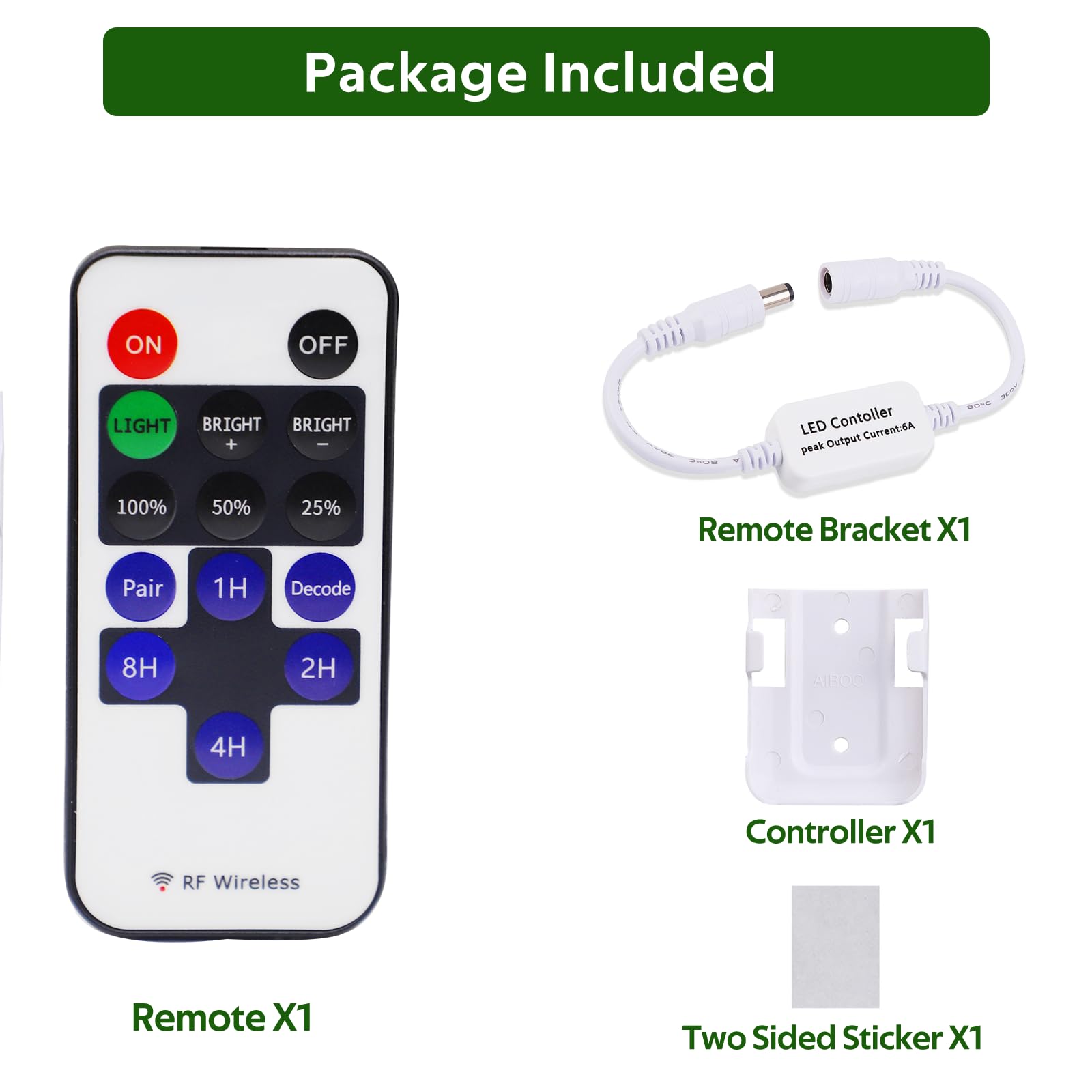 Updated Mini Remote Control for Single Color LED Strip Lights, RF Dimmer for 12V DC LED Ribbon, LED Neon Sign, Wireless Remote Control for Dimmable 3528 5050 โ image 2