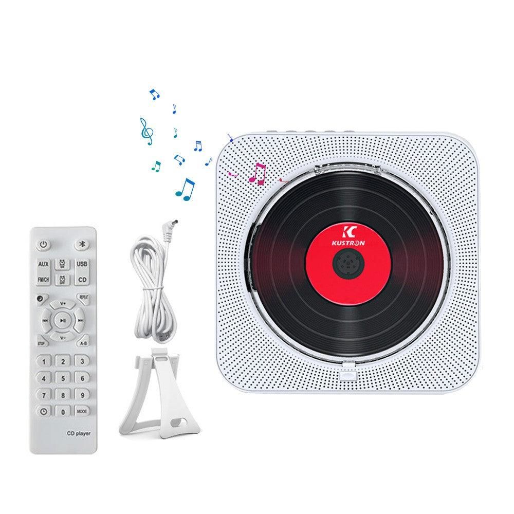 Wall-Mount Bluetooth CD Player LCD Display Music Player Home Audio Boombox Black — image 4