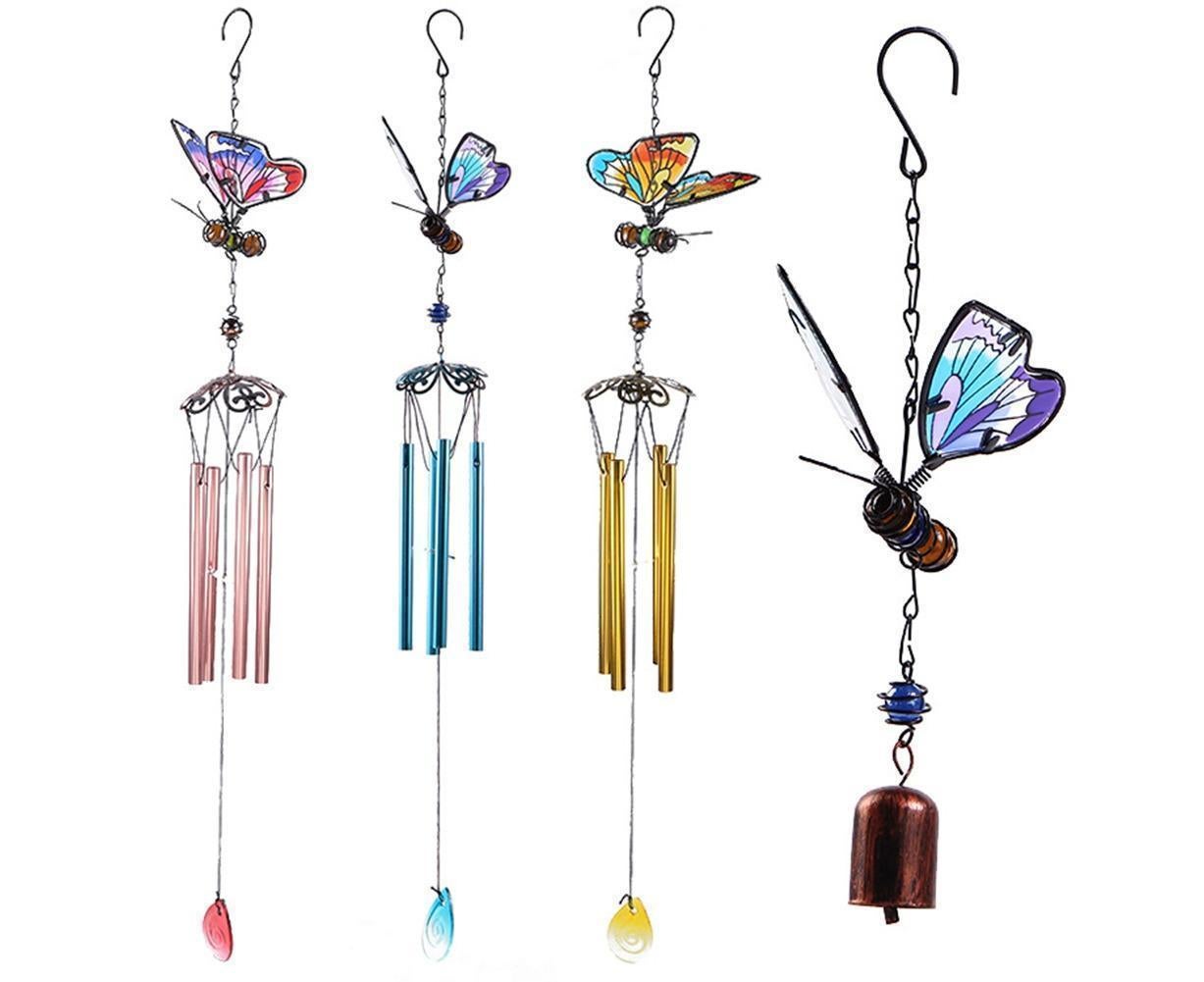 Colorful Butterfly Pendant Wind Chimes Indoor Outdoor Porch Balcony Garden Decor-Blue — image 2