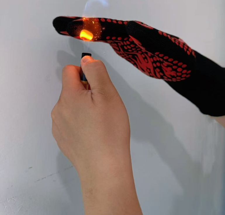 Blue a Pair Of Extreme Heat Resistant BBQ Gloves (500°C) - Aramid Fiber with Non-Slip Silicone Grip for Grilling & Oven Use — image 2