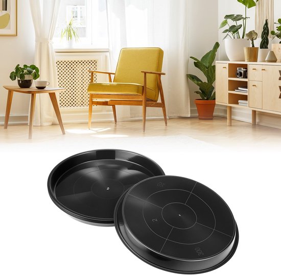 Plant bowls - 6 pieces - Round plant bowls - For flower pots, garden bowls and planters - Black — image 5