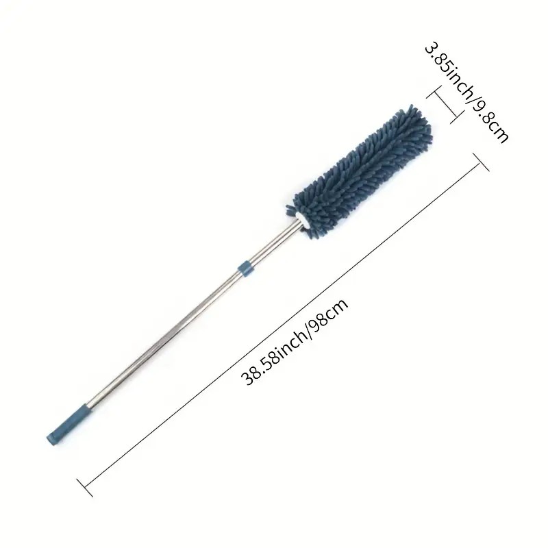 (Navy Blue) Household Cleaning Duster / Static Duster / Dust Sweeper / Telescopic & Non-Shedding / Washable / High-Reach Cleaning Tool / Cleaning Tools & — image 3