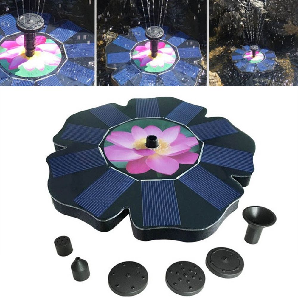 Water SprinklersSolar Freestanding Floating Solar Bird Bath Water Garden Bird Bath Decor