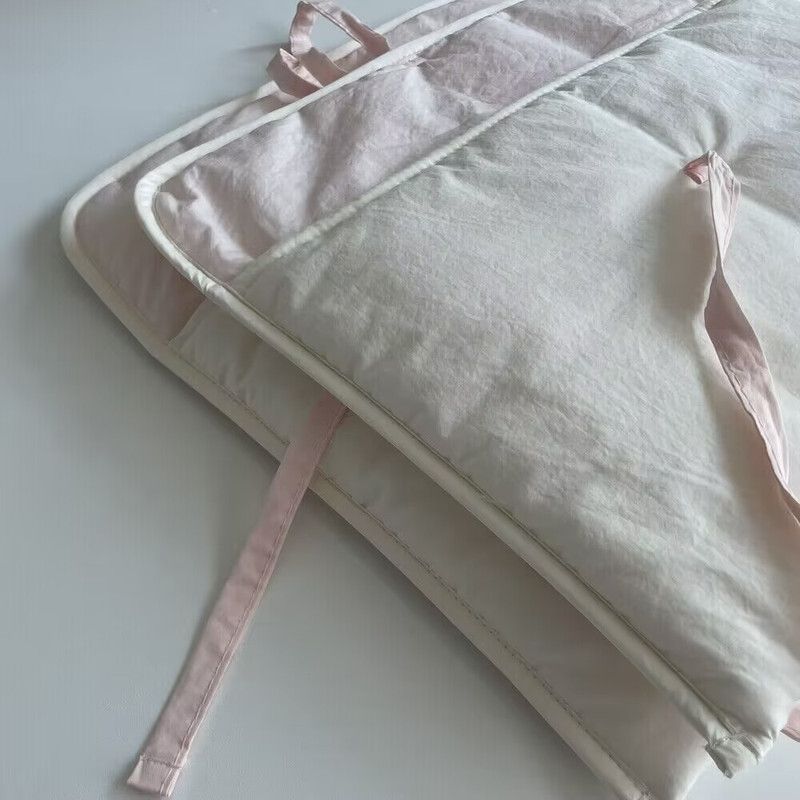 1PC Ballet Pink Bow Quilted Laptop & Tablet Sleeve – Fits 11-inch – White — image 2