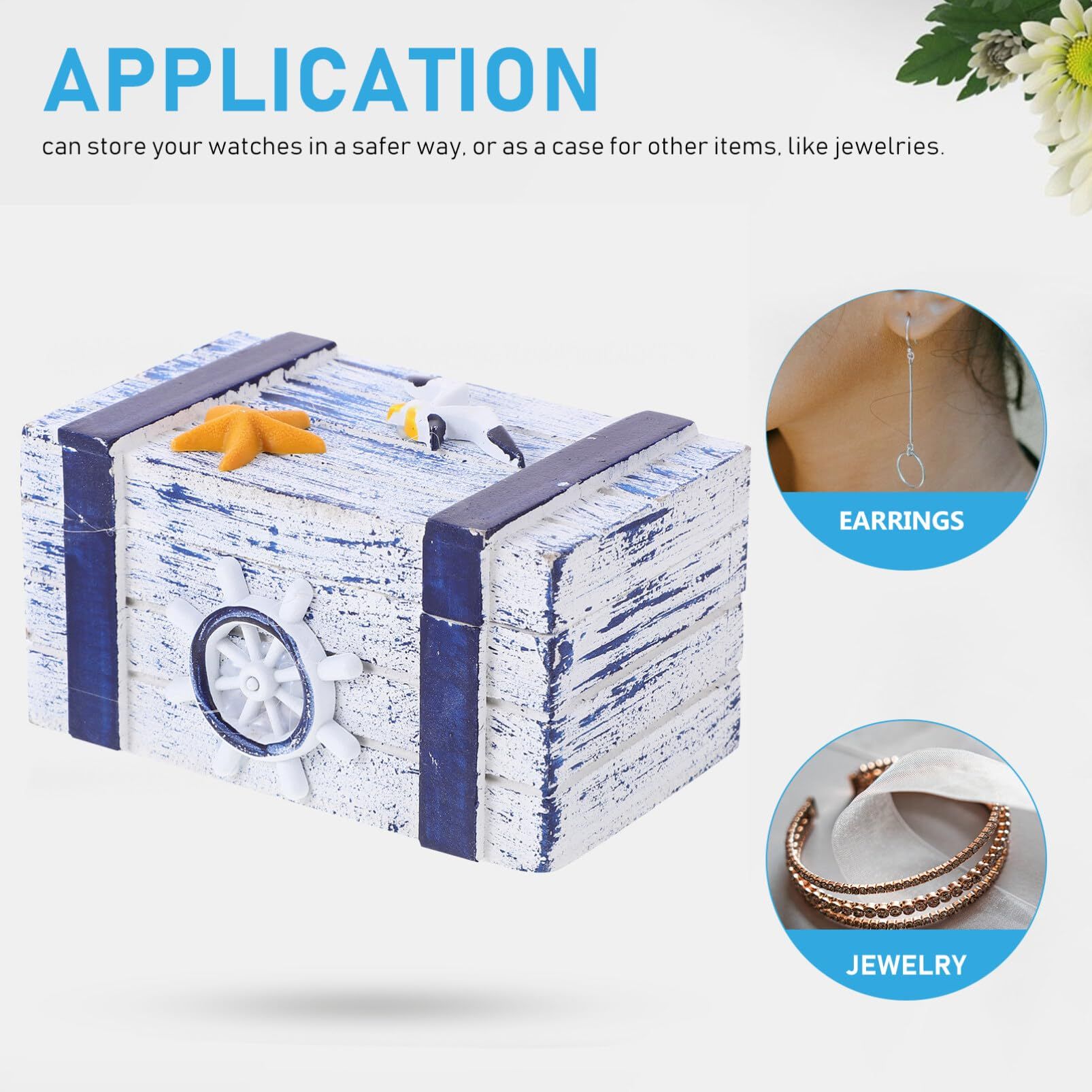Retro Mediterranean Storage Box Storage Cases for Jewelry Wood Storage Case Wooden Jewelry Organizer Jewelry Container Wooden — image 5