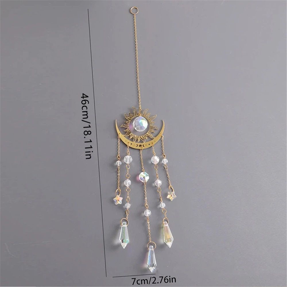 Wind chime colored glass window hanging prism garden backyard ceiling room decoration Christmas home decoration girl birthday gift — image 5
