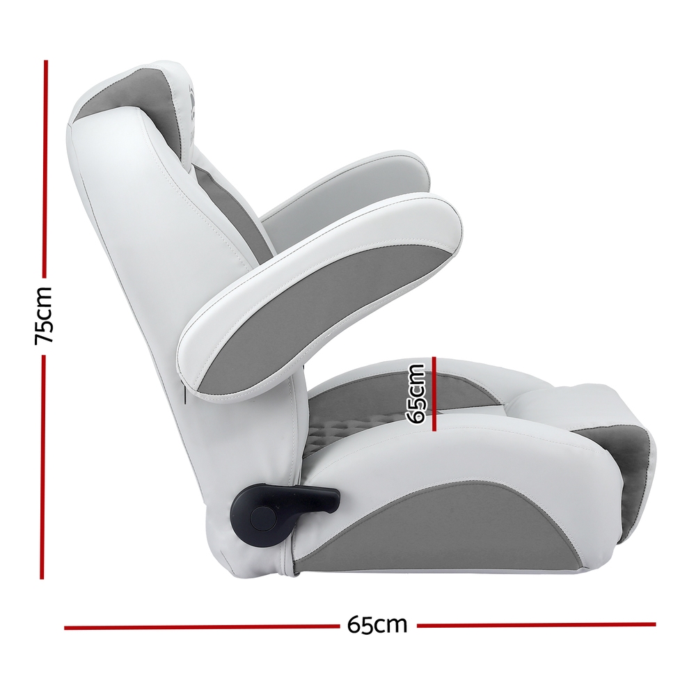 Seamanship Reclining Captain Boat Seat 90°-155° Recline, 19cm Thick Cushion — image 2