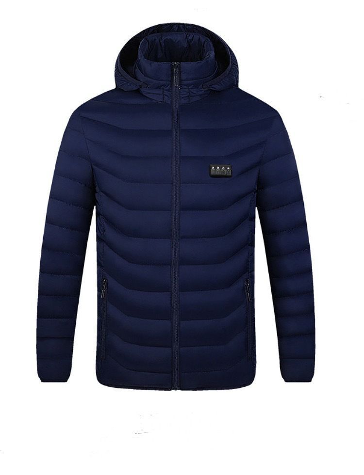 Heated Jacket Smart Heated Hoodie Lightweight Winter Coat Cotton Padded Jacket - Black - Size S(AU S/EU46) โ image 2