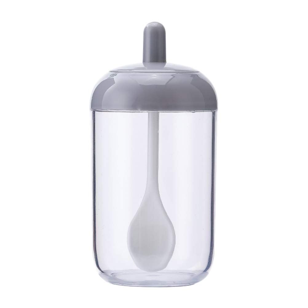 Seasoning Storage Container Food Jar with Lid and Spoon for Kitchen Storage for Sugar, Seeds, Salt, Pepper, Spices