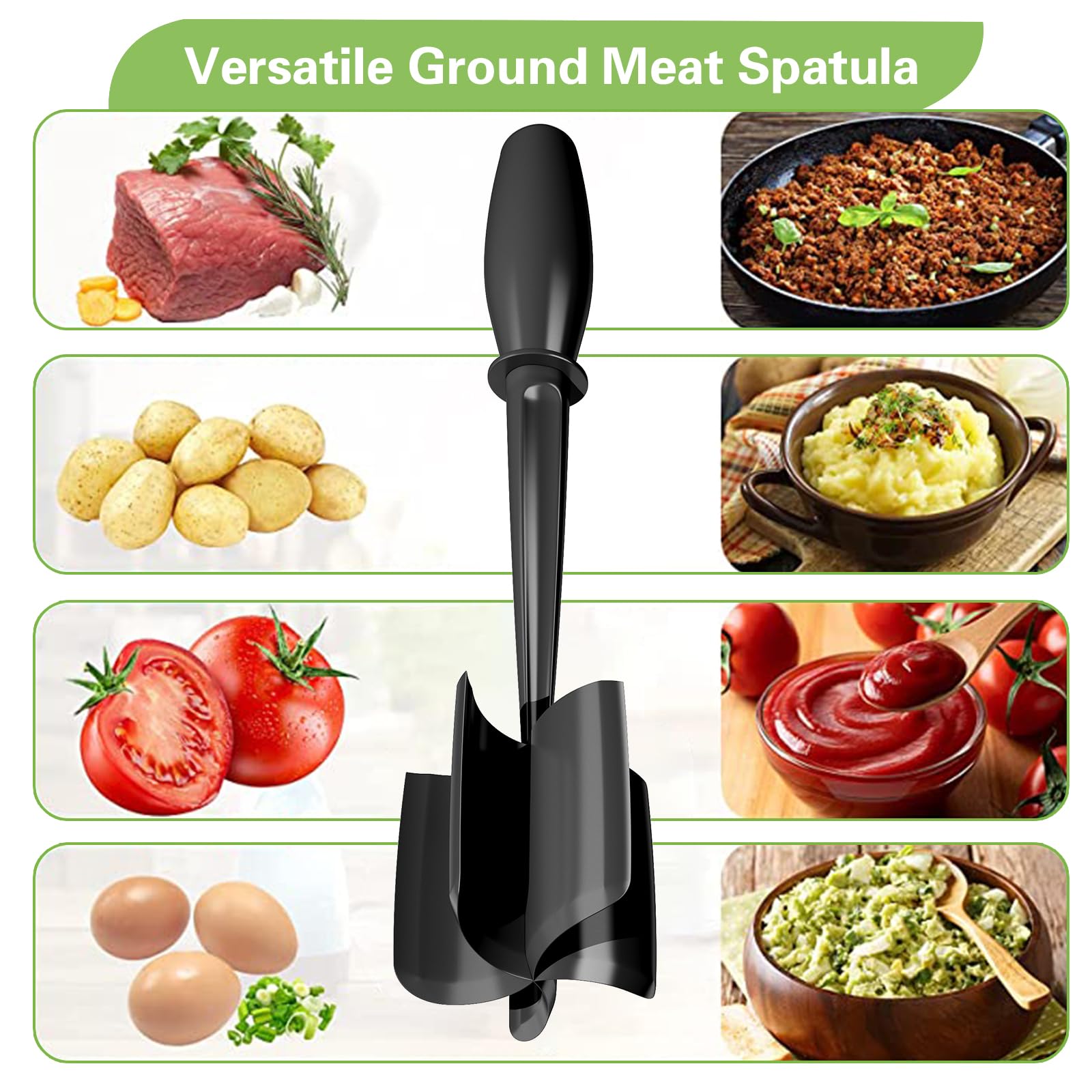Minced Meat Ruller - Potato Masher - Meat Masher - Mashed Potatoes - Meat Chopper - Kitchen Utensils - Vegetable Masher - Hamburger Chopper - Mashed Potato โ image 3
