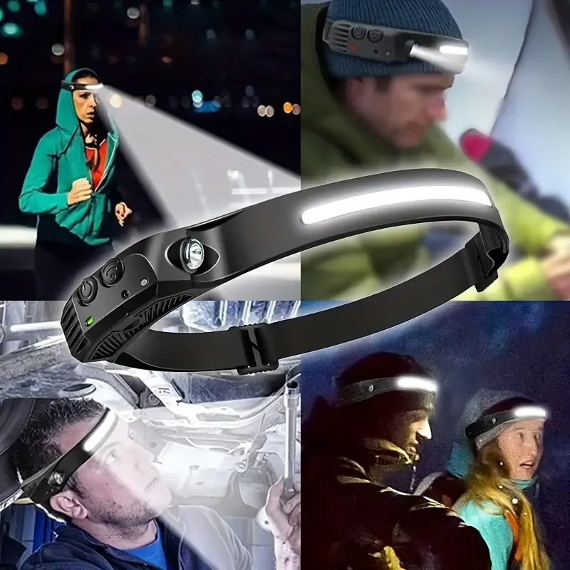 Compact motion-sensing headlamp, USB rechargeable, 5 modes β essential for outdoor & emergencies! β image 4