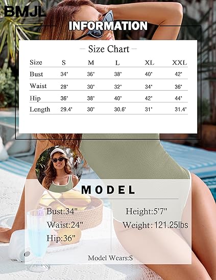 Women's Matcha Green One Piece Swimsuit with White Trim: Adjustable Strap, Ribbed, High Cut for Sports & Beach(L) — image 6