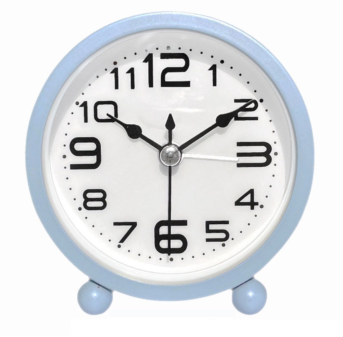 Wekker - Analog Wekker - Digital Alarm Clock - Children's Alarm Clock - Silent Bedside Clock - Battery Operated Portable Alarm Clock - No Ticking - Large