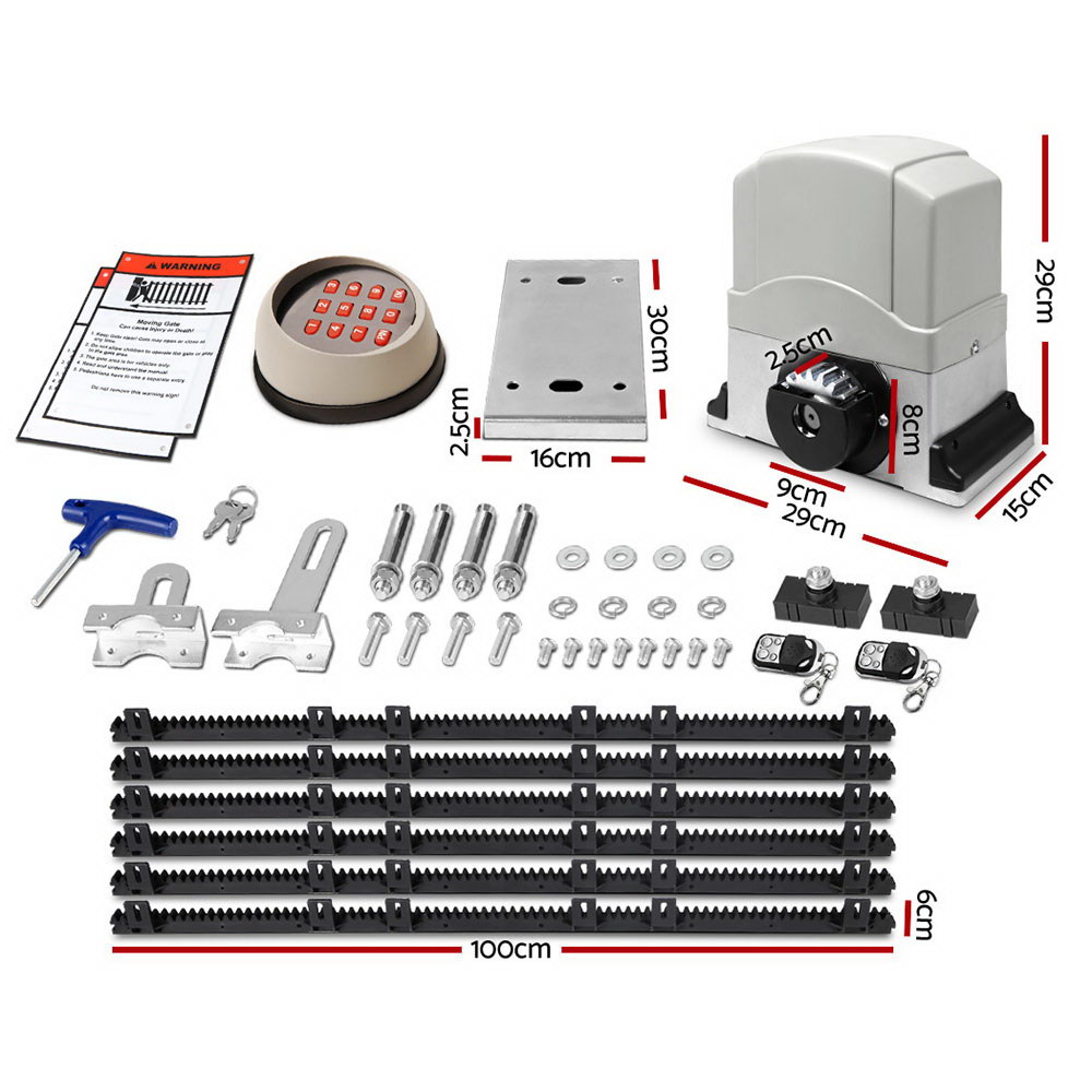 LockMaster Automatic Sliding Gate Opener Kit Keypad 6M 1200KG — image 2