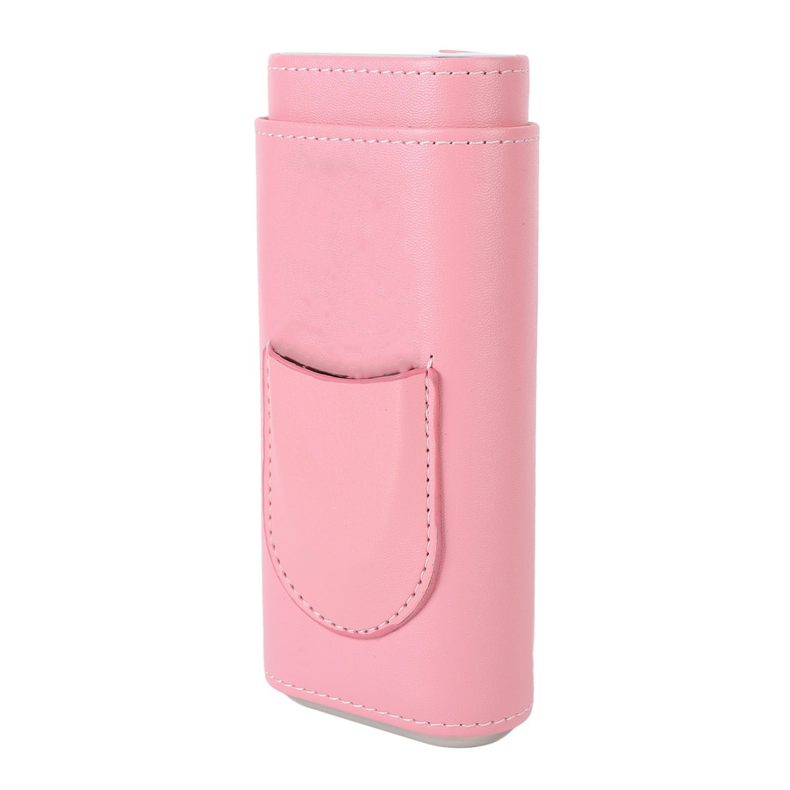 3 Fingers Cigar Case Fashion Elegant Faux Leather Ligthweight Portable Cigar Humidor Box for Travel Daily Pink โ image 4