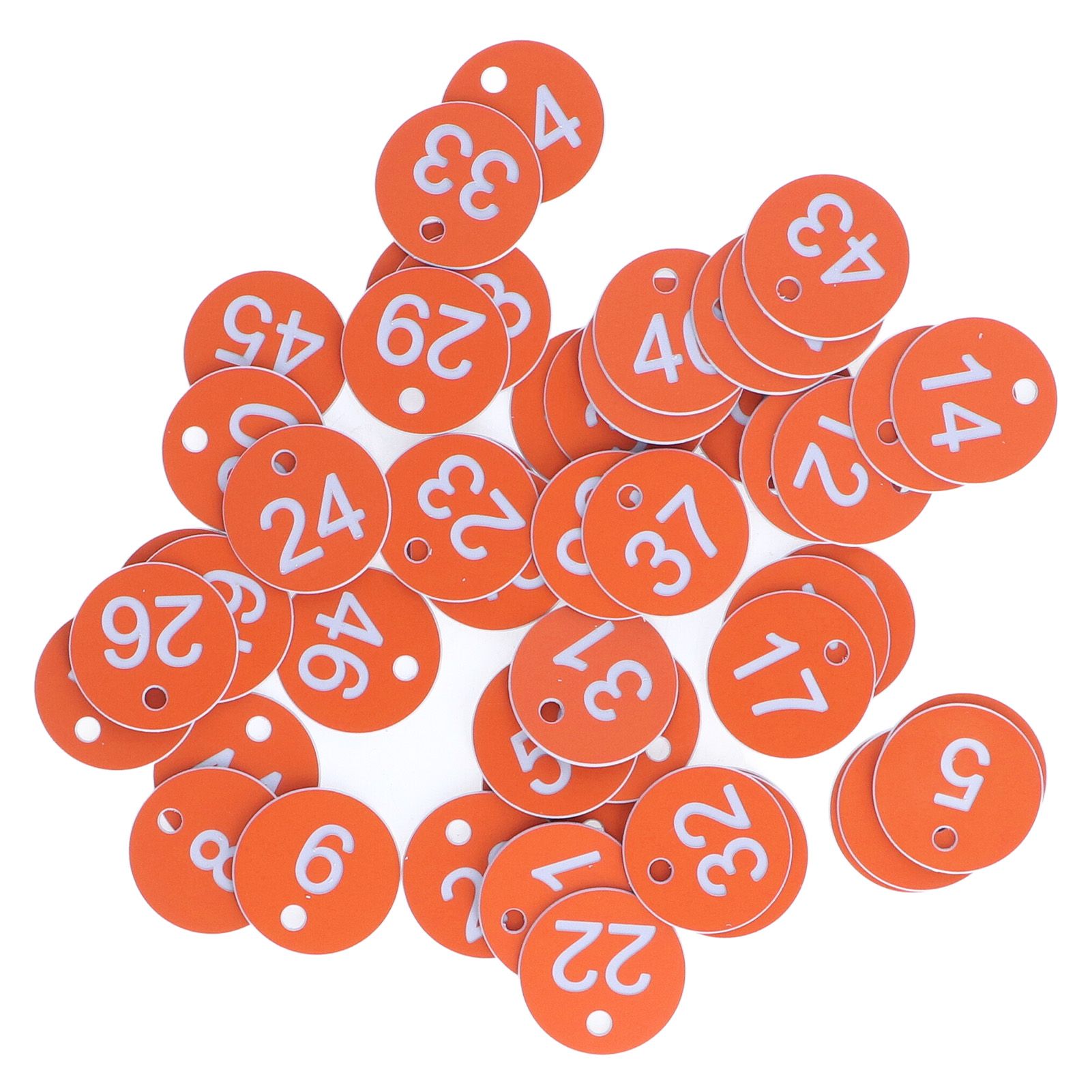 50Pcs Numbered Label Round Simple Beautiful Beehive Tag Breeding Supplies for Beekeeping Animal HusbandryNumbers 1 to 50 Orange — image 3