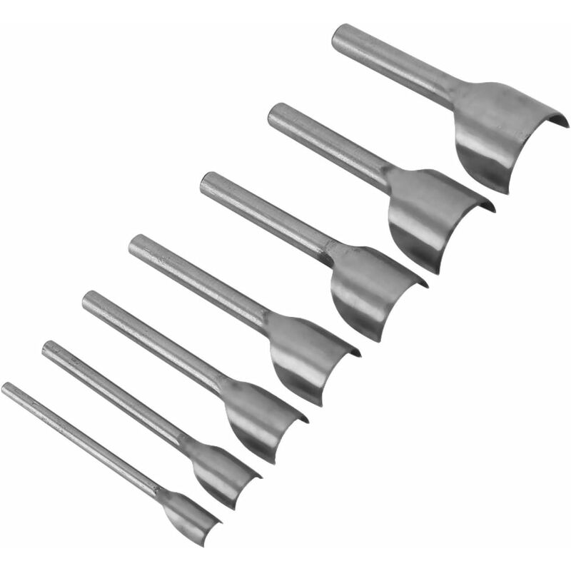 7 pcs Half ROund Diy Leather Craft Tools Arc Shape Belt End Cutter Leather Strap Semicircle Punch Tools (10-40Mm)