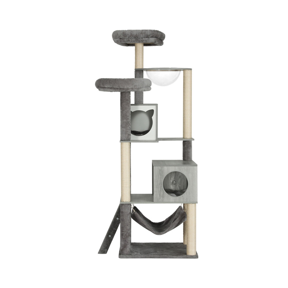 i.Pet Cat Tree 178cm Tower Scratching Post Scratcher Wood Bed Condo House Wooden Ladder — image 3