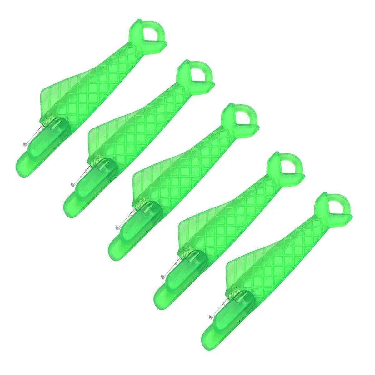 5PCS Plastic Needle Threader Tool for Sewing Machine Quick Lead Garment Sewing - Green