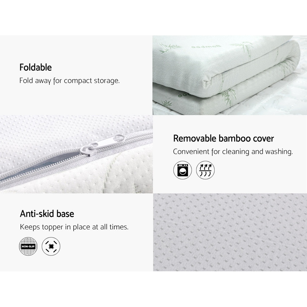 Giselle Bedding Memory Foam Mattress Topper Cool Gel 8cm Double โ image 6