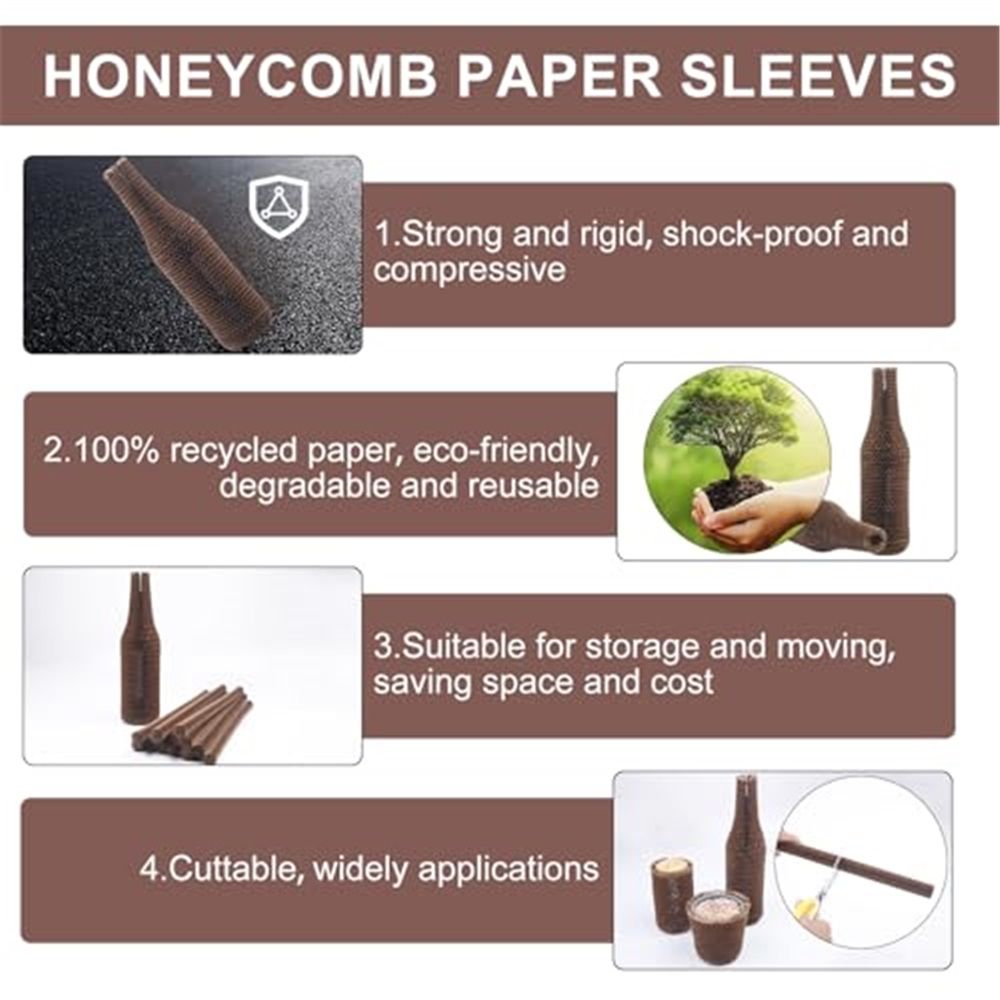 16 Set Wine Bags for Travel Honeycomb Paper, Reusable Wine Bottle Protector Sleeves, Unbreakable Wine Travel Bags for Airplane Travel Transport Car Proof — image 3