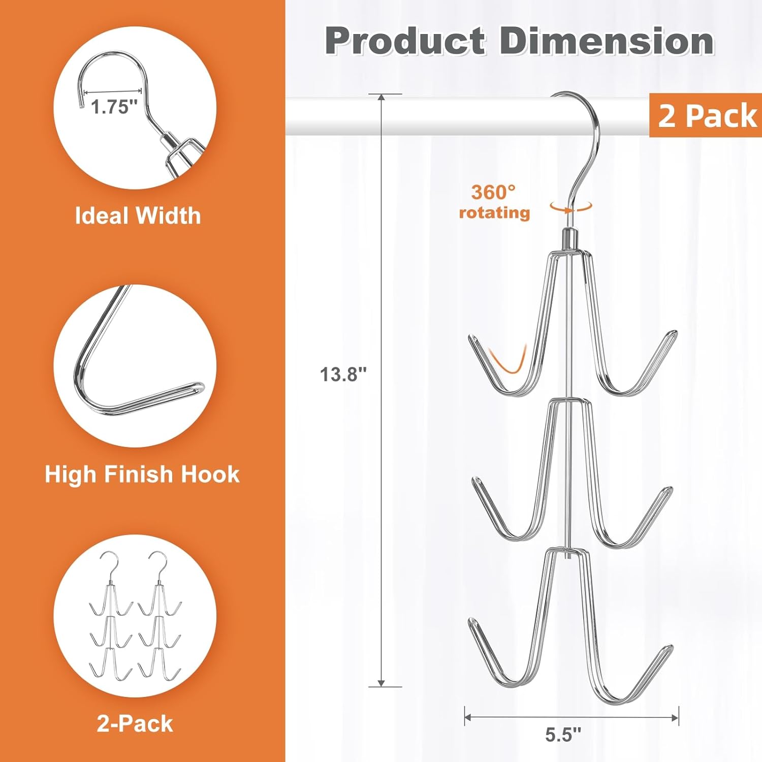 TOPIA HANGER Purse Hanger Organizer for Closet — image 3