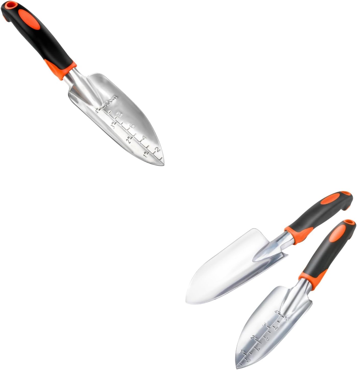 Garden Shovel Trowel Garden Tool with Measurement Mark + 2 Pack Heavy Duty Gardening Tools Set