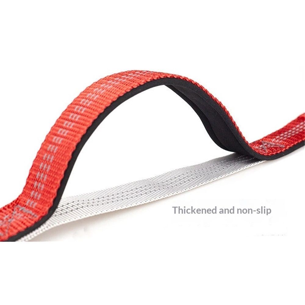Tuff Mutt Hands Free Dog Leash for Walking Running Hiking, Waist Leash with Bungee, Adjustable Belt, Reflective Double Handle Design for Large Medium Dogs Red โ image 4