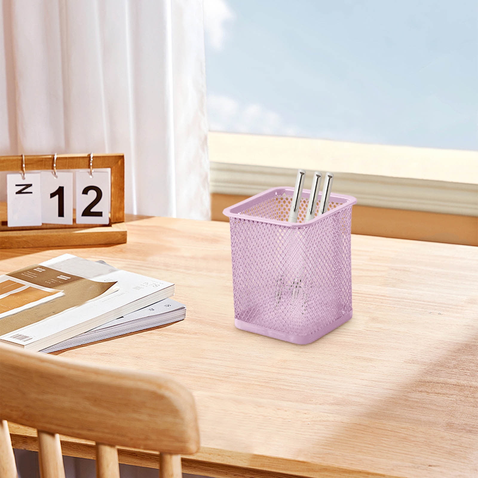 Pen Holder Mesh Pencil Holder Metal Pencil Holders Pen Organizer for Desk Office Pencil Holders, Back to Sch-ool Supplies H — image 4